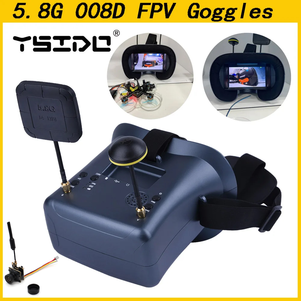 Skyzone Cobra X V2 Fpv Goggles - 008D 5.8G 40CH 4.3 بوصة 800*480