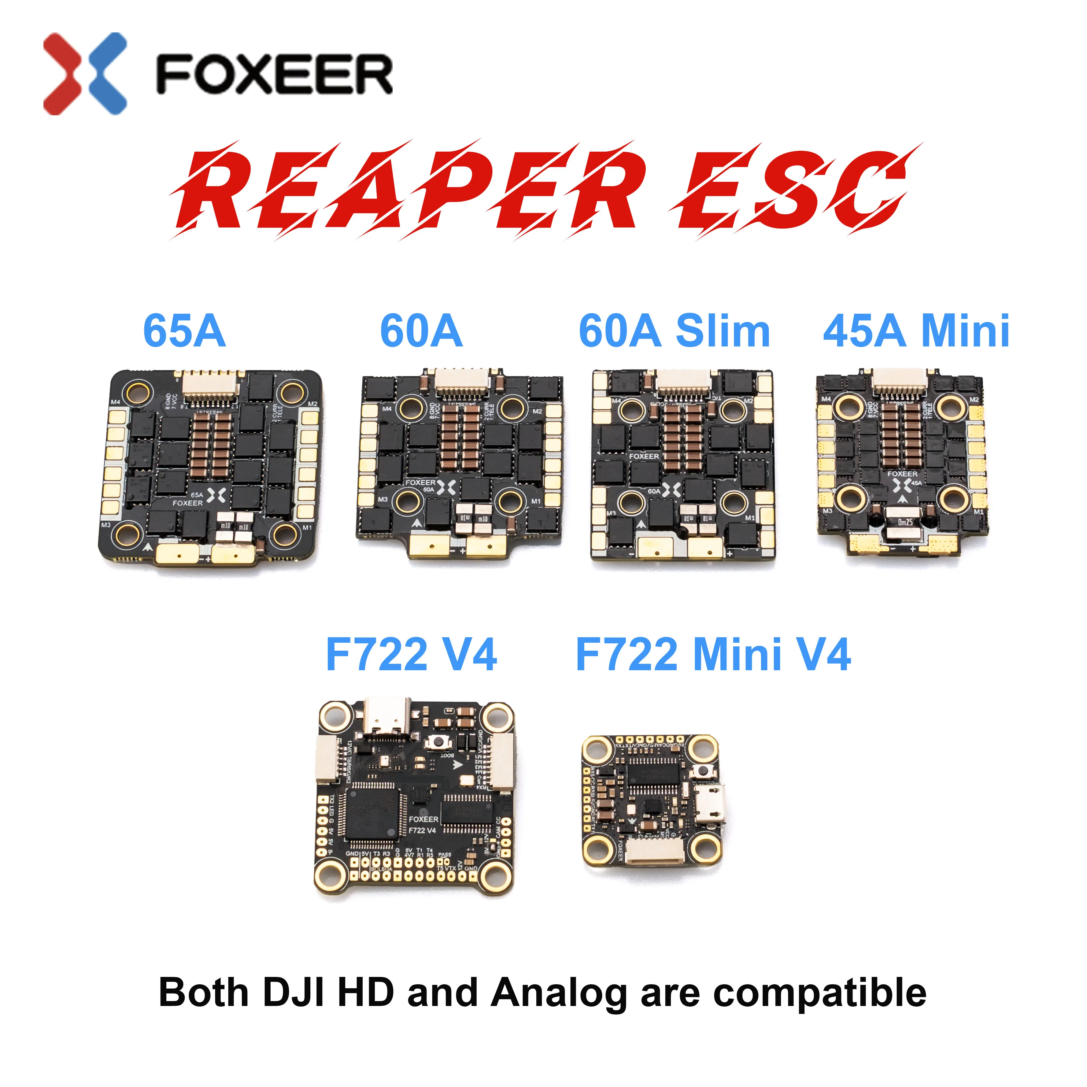 وحدة تحكم الطيران Foxeer Reape - مراجعة Foxeer Reaper F4 128K 65A Esc وسعره